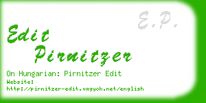 edit pirnitzer business card